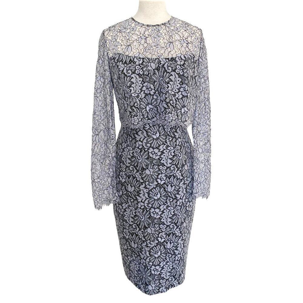 Lela Rose‎ Lace Sheath Two-Piece Illusion Dress – Size 4